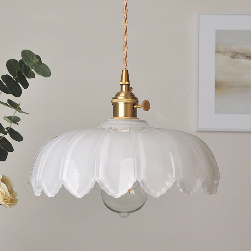 Lampa Wisząca Vintage z Kloszem w Kształcie Kwiatu - 21
