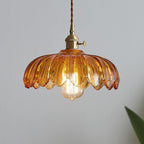 Lampa Wisząca Vintage z Kloszem w Kształcie Kwiatu - 5
