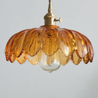 Lampa Wisząca Vintage z Kloszem w Kształcie Kwiatu - 7