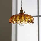 Lampa Wisząca Vintage z Kloszem w Kształcie Kwiatu - 8