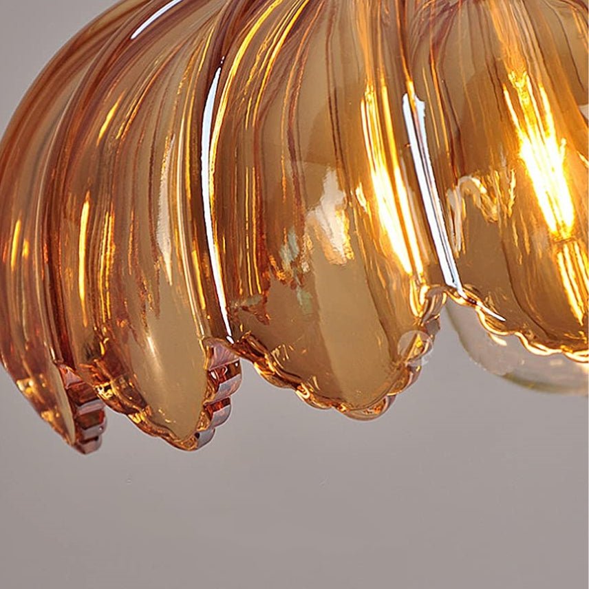 Lampa Wisząca Vintage z Kloszem w Kształcie Kwiatu - 9