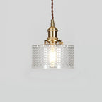 Lampa Wisząca Vintage z Teksturowanym Kloszem Szklanym - 10