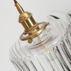 Lampa Wisząca Vintage z Teksturowanym Kloszem Szklanym - 17