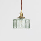 Lampa Wisząca Vintage z Teksturowanym Kloszem Szklanym - 7