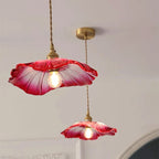 Lampa Wisząca z Kwiatowym Kloszem ze Szkła - 4