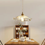 Lampa Wisząca z Kwiatowym Kloszem ze Szkła - 5