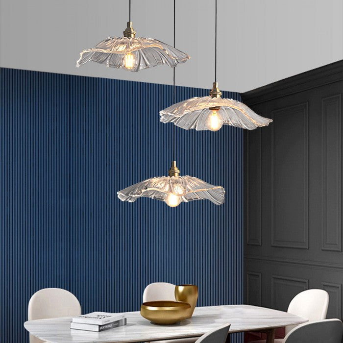 Lampa Wisząca z Kwiatowym Kloszem ze Szkła - 6