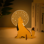Lampka Nocna Drewniana z Motywem Zwierzęcym do Pokoju Dziecięcego - 7