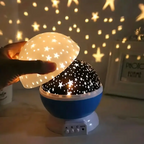 Lampka Nocna z Projektorem Gwiazd - Niebieski