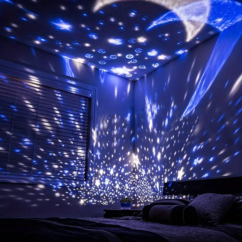 Lampka Nocna z Projektorem Gwiazd
