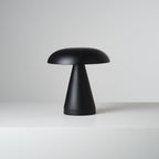 Lampka Stołowa Grzybek w Stylu Retro z Akumulatorem - Czarny
