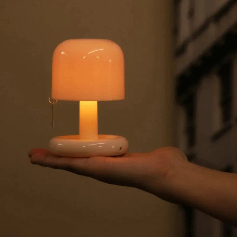 Lampka Stołowa Miniaturowa Retro z Ładowaniem Bezprzewodowym - 11