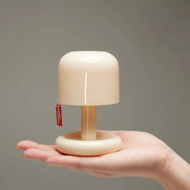 Lampka Stołowa Miniaturowa Retro z Ładowaniem Bezprzewodowym