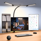 Lampa Biurkowa LED z Trzema Panelami i Klipsem