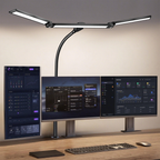Lampa Biurkowa LED z Trzema Panelami i Klipsem - 3