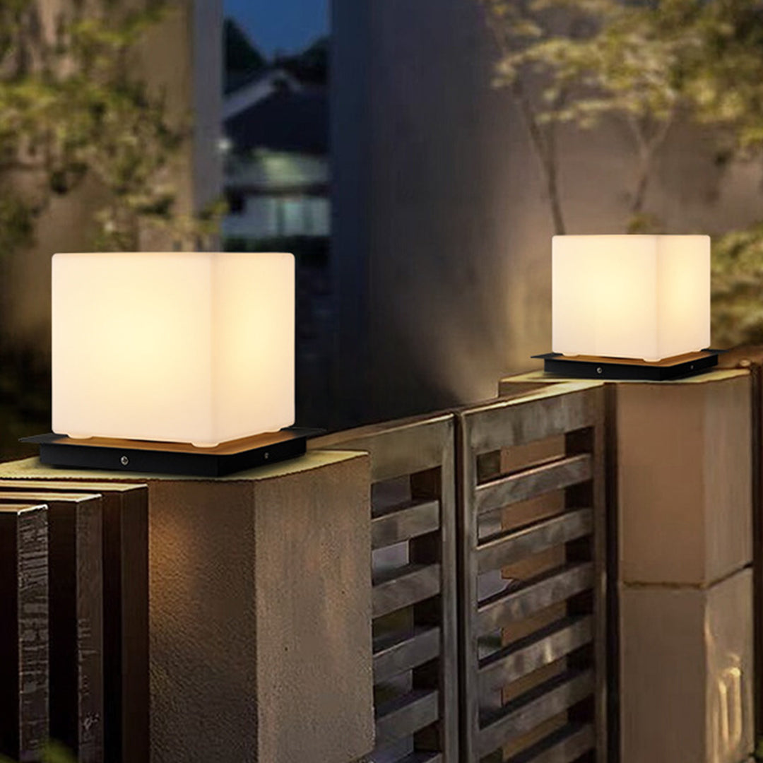 Lampa Ogrodowa Słupkowa Zewnętrzna ze Szklanym Kloszem LED 3000K - 2