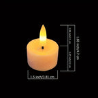 Świeczki Tealight LED z Migającym Płomieniem i Pilotem - 4