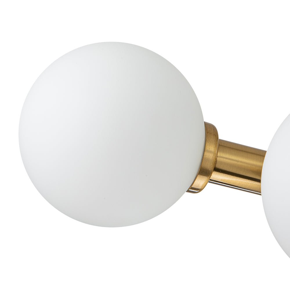 Lampa Wisząca Liniowa z 16 Kulami ze Szkła Opalowego, 90 Cm - 8