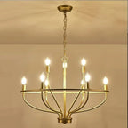 Żyrandół Okrągły Metalowy w Stylu Świecznika z Lampami LED - 5