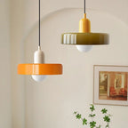 Lampa Wisząca Bauhaus z Dwukolorowym Szklanym Kloszem - 4