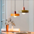 Lampa Wisząca Bauhaus z Dwukolorowym Szklanym Kloszem - 6
