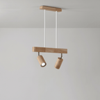 Lampa Sufitowa Minimalistyczna z Drewna Litego - Ciepłe światło