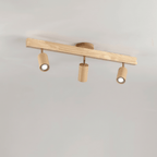Lampa Sufitowa Minimalistyczna z Drewna Litego - Ciepłe światło