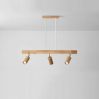 Lampa Sufitowa Minimalistyczna z Drewna Litego - Ciepłe światło