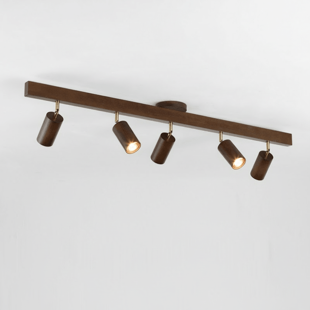 Lampa Sufitowa Minimalistyczna z Drewna Litego - Ciepłe światło
