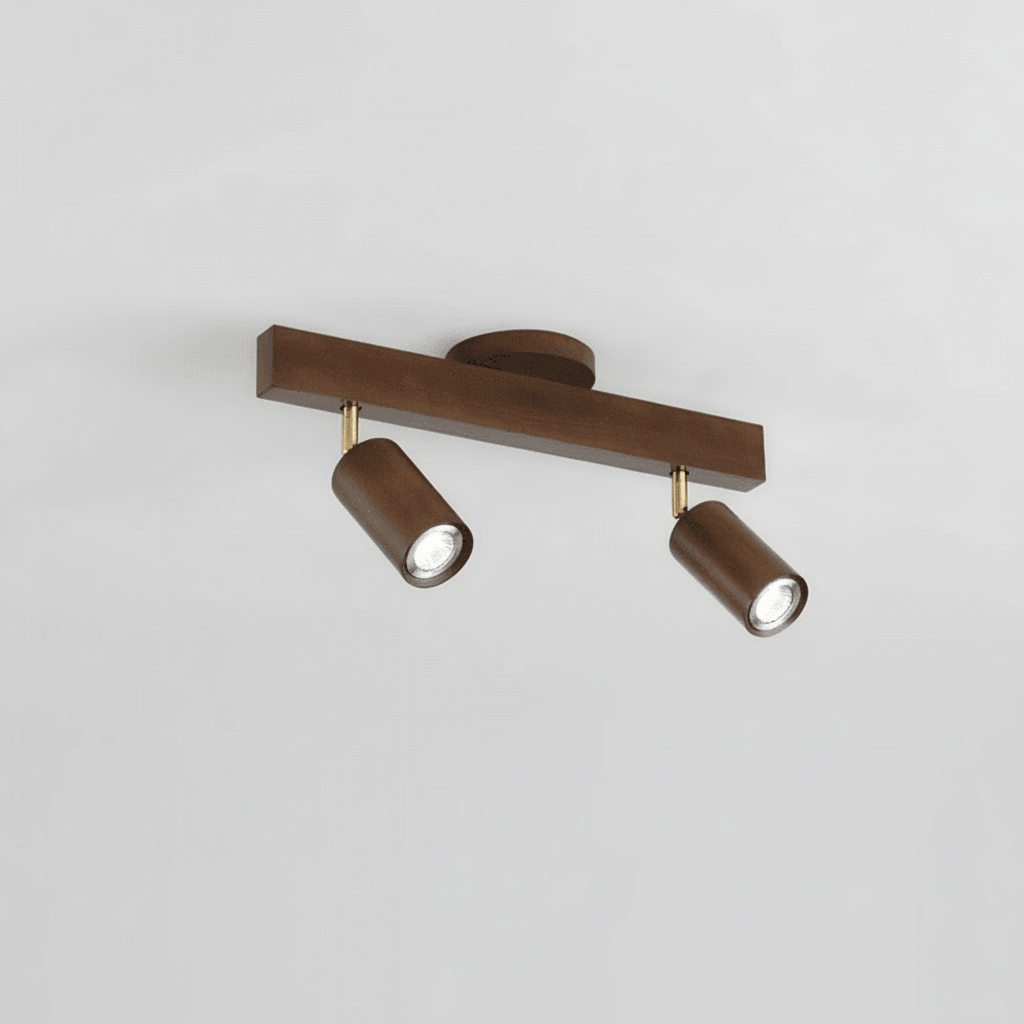 Lampa Sufitowa Minimalistyczna z Drewna Litego - Ciepłe światło