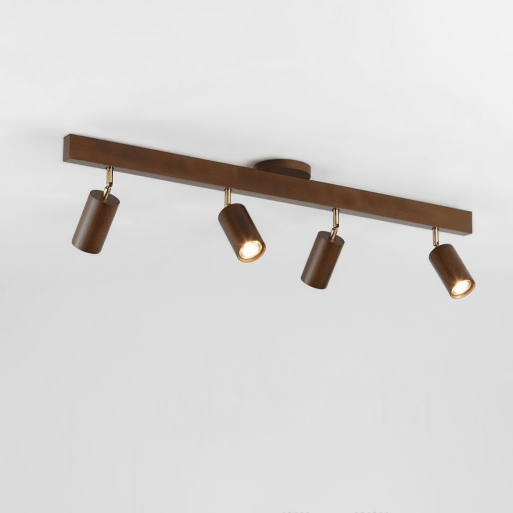 Lampa Sufitowa Minimalistyczna z Drewna Litego - Ciepłe światło
