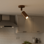 Lampa Sufitowa Minimalistyczna z Drewna Litego - Ciepłe światło