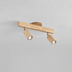 Lampa Sufitowa Minimalistyczna z Drewna Litego - Ciepłe światło