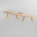 Lampa Sufitowa Minimalistyczna z Drewna Litego - Ciepłe światło