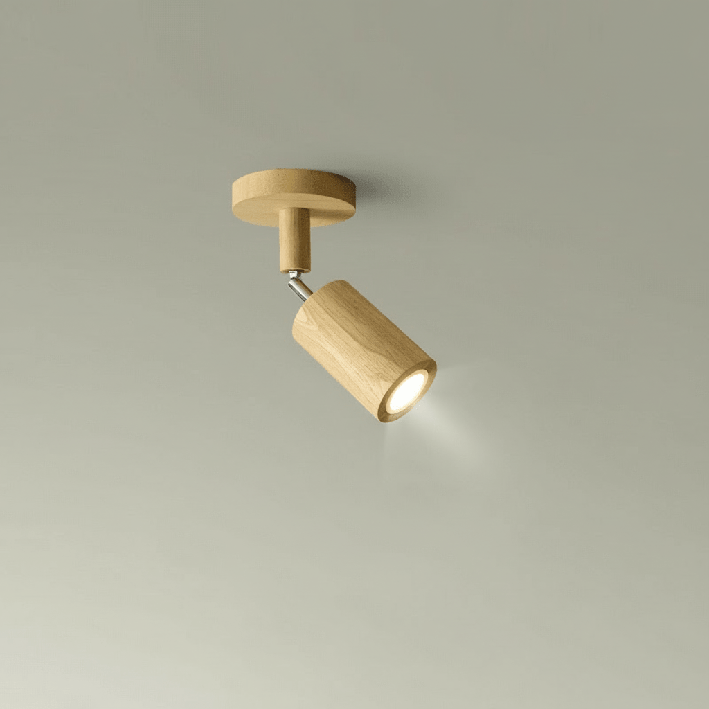 Lampa Sufitowa Minimalistyczna z Drewna Litego - 3