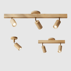 Lampa Sufitowa Minimalistyczna z Drewna Litego - 5