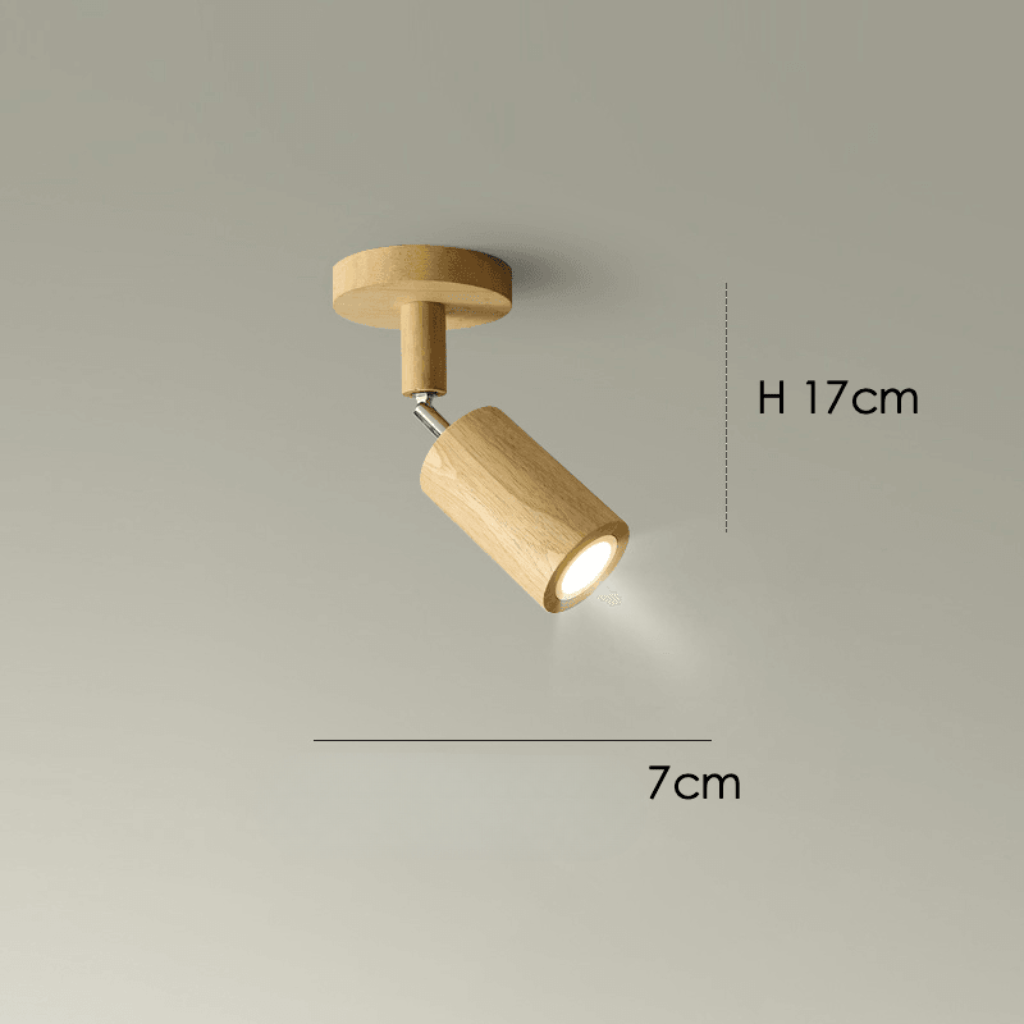Lampa Sufitowa Minimalistyczna z Drewna Litego - 6