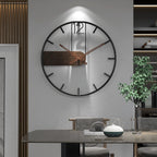 Zegar Ścienny Minimalistyczny z Otwartą Okrągłą Ramą - 5