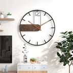 Zegar Ścienny Minimalistyczny z Otwartą Okrągłą Ramą