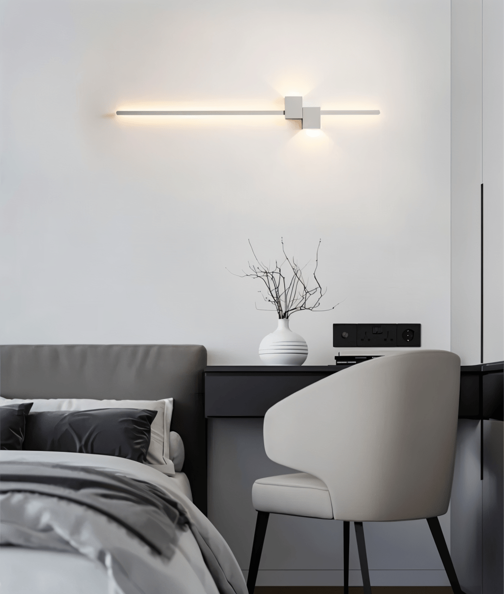 Minimalistyczna Lampa Ścienna LED ze Światłem Pośrednim - 10