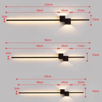 Minimalistyczna Lampa Ścienna LED ze Światłem Pośrednim - 11