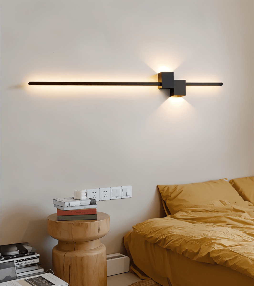 Minimalistyczna Lampa Ścienna LED ze Światłem Pośrednim - 6