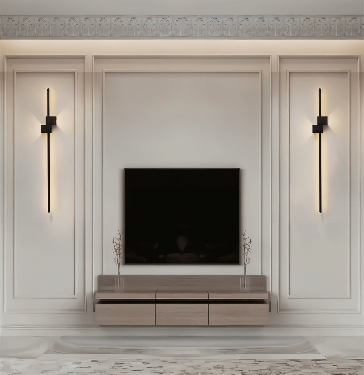 Minimalistyczna Lampa Ścienna LED ze Światłem Pośrednim - 7