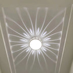 Minimalistyczna Lampa Sufitowa LED z Ażurowym Kloszem - Zimna biel