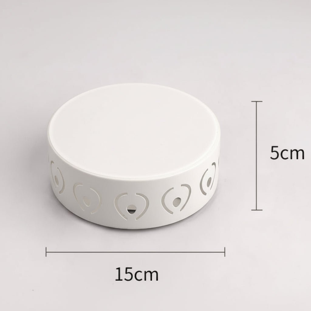 Minimalistyczna Lampa Sufitowa LED z Ażurowym Kloszem - 9