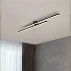 Minimalistyczna Lampa Sufitowa LED z Podwójnym Prętem Świetlnym - 12
