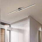 Minimalistyczna Lampa Sufitowa LED z Podwójnym Prętem Świetlnym - 13