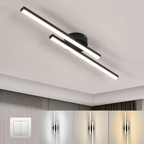 Minimalistyczna Lampa Sufitowa LED z Podwójnym Prętem Świetlnym - 15