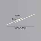 Minimalistyczna Lampa Sufitowa LED z Podwójnym Prętem Świetlnym - 18