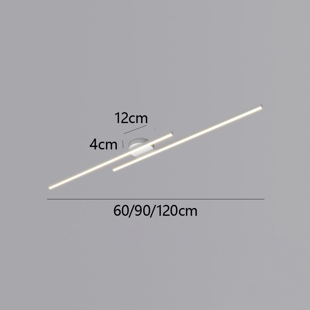 Minimalistyczna Lampa Sufitowa LED z Podwójnym Prętem Świetlnym - 18